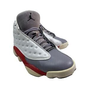 2014 Nike Air Jordan XIII 13 Retro Gray White Red OG Size 9.5 414571-126
